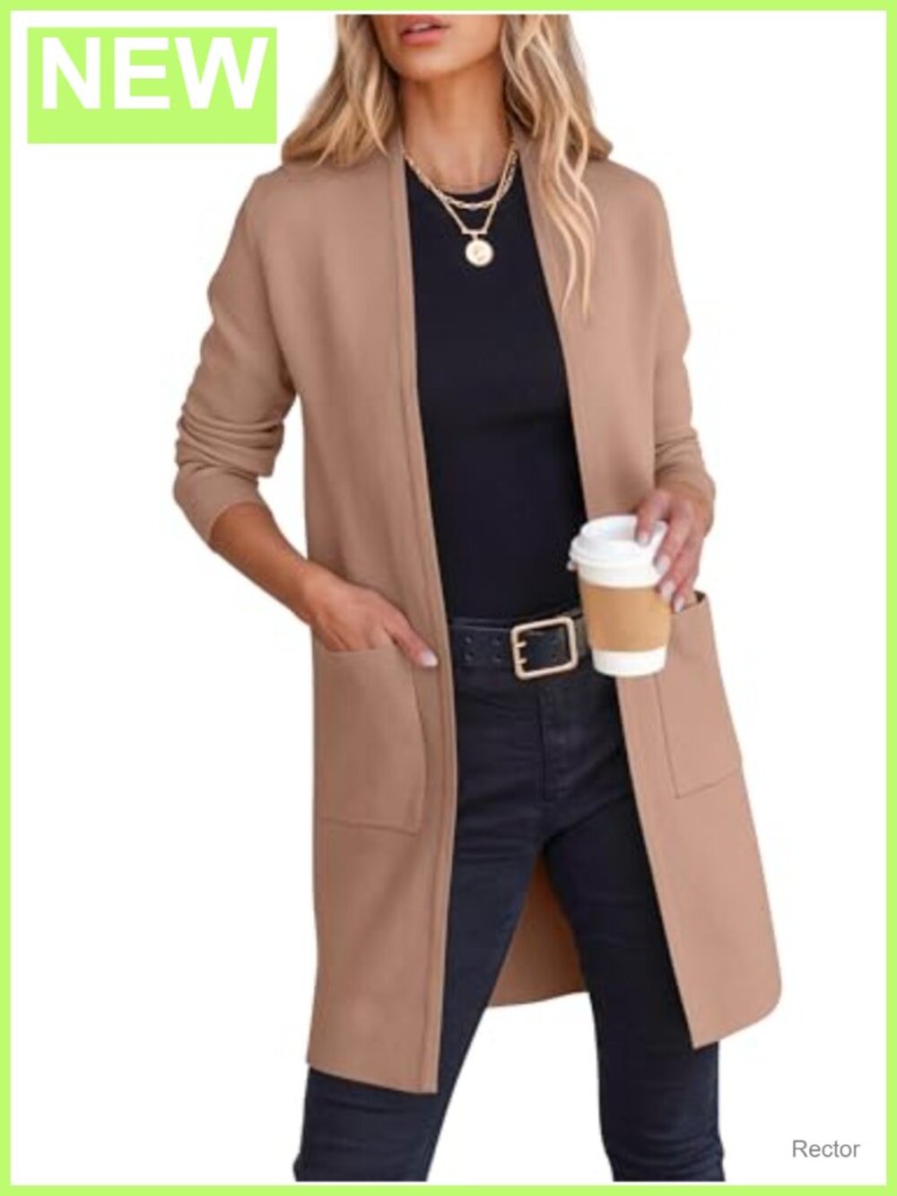 Womens Open Front Knit Cardigan Sweater Long Sleeve V-Neck Casual Work Office